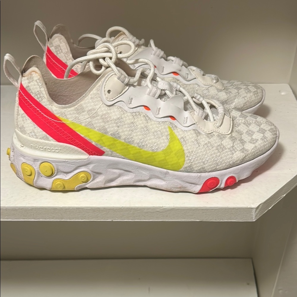 Nike womens Shoes - White, Yellow, and Pink
